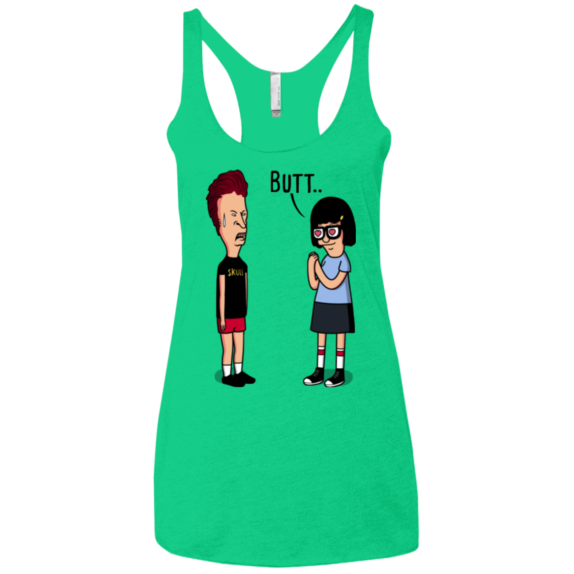 T-Shirts Envy / X-Small butt.. Women's Triblend Racerback Tank