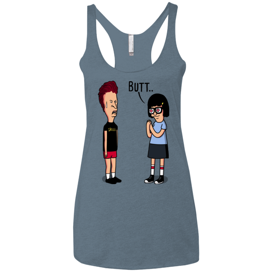 T-Shirts Indigo / X-Small butt.. Women's Triblend Racerback Tank