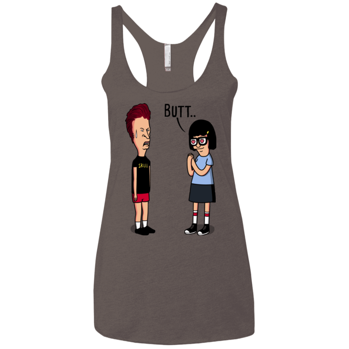 T-Shirts Macchiato / X-Small butt.. Women's Triblend Racerback Tank