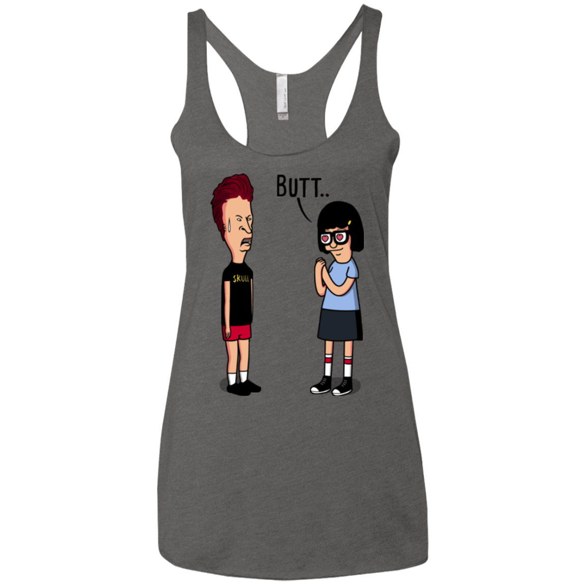 T-Shirts Premium Heather / X-Small butt.. Women's Triblend Racerback Tank