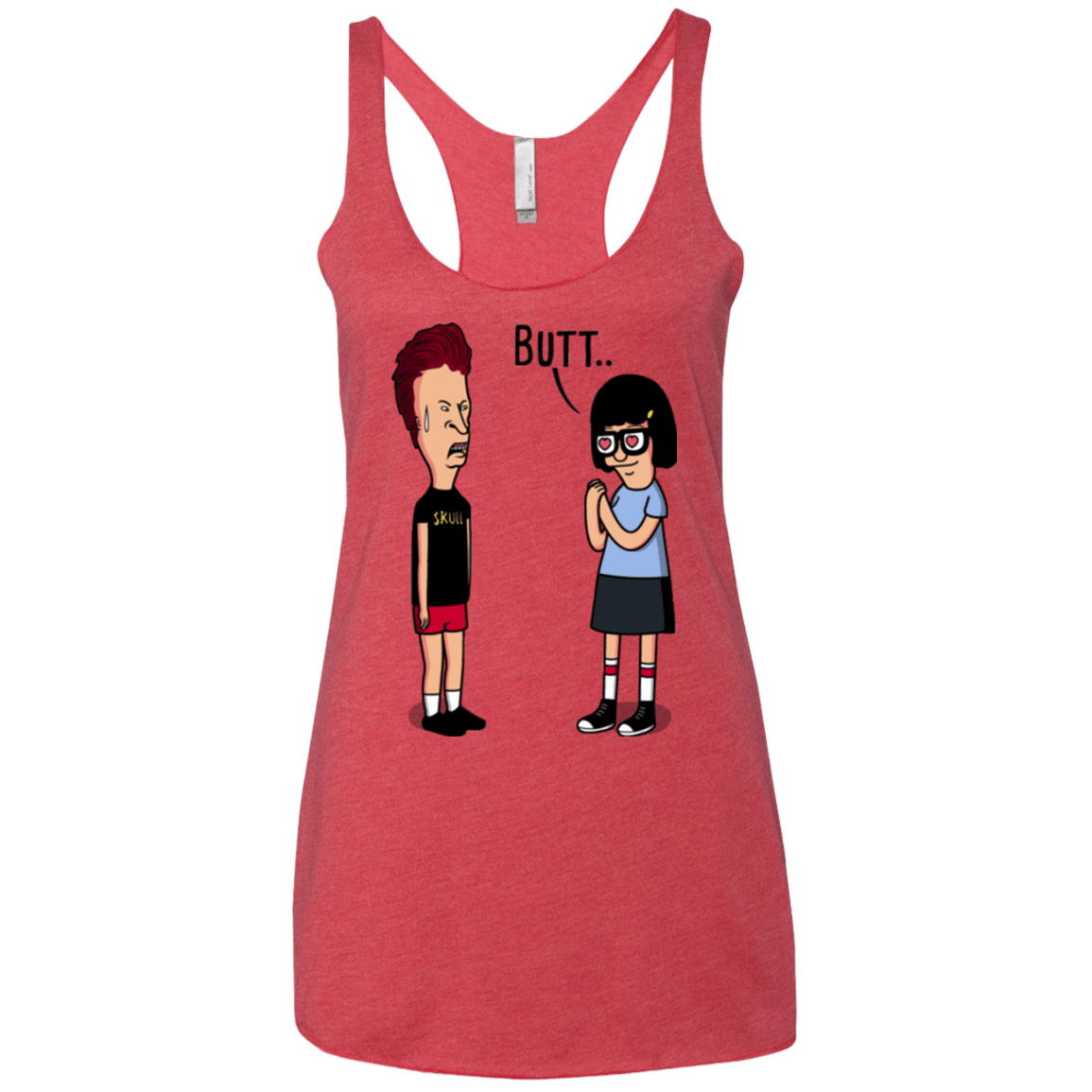 T-Shirts Vintage Red / X-Small butt.. Women's Triblend Racerback Tank