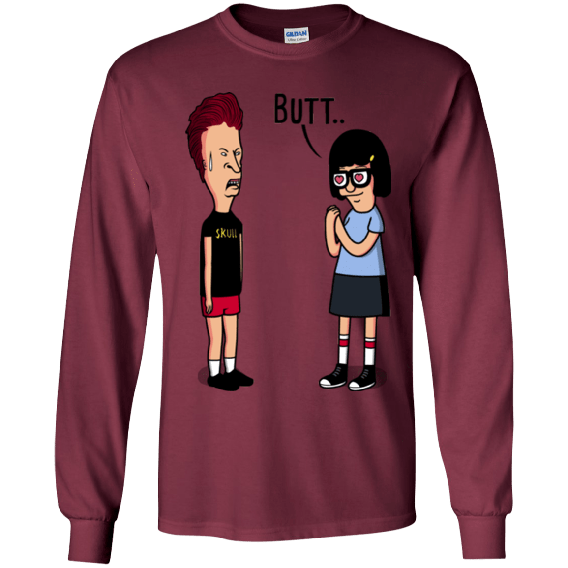 T-Shirts Maroon / YS butt.. Youth Long Sleeve T-Shirt