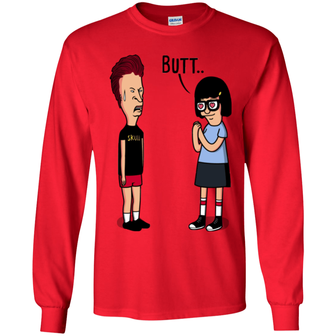 T-Shirts Red / YS butt.. Youth Long Sleeve T-Shirt