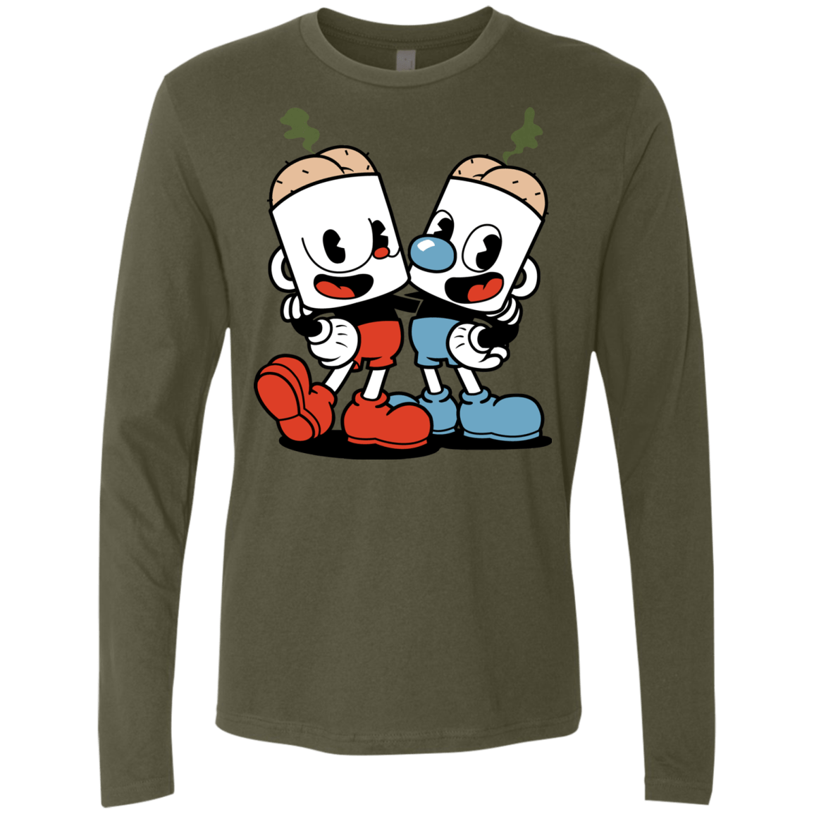 T-Shirts Military Green / S Butthead Men's Premium Long Sleeve