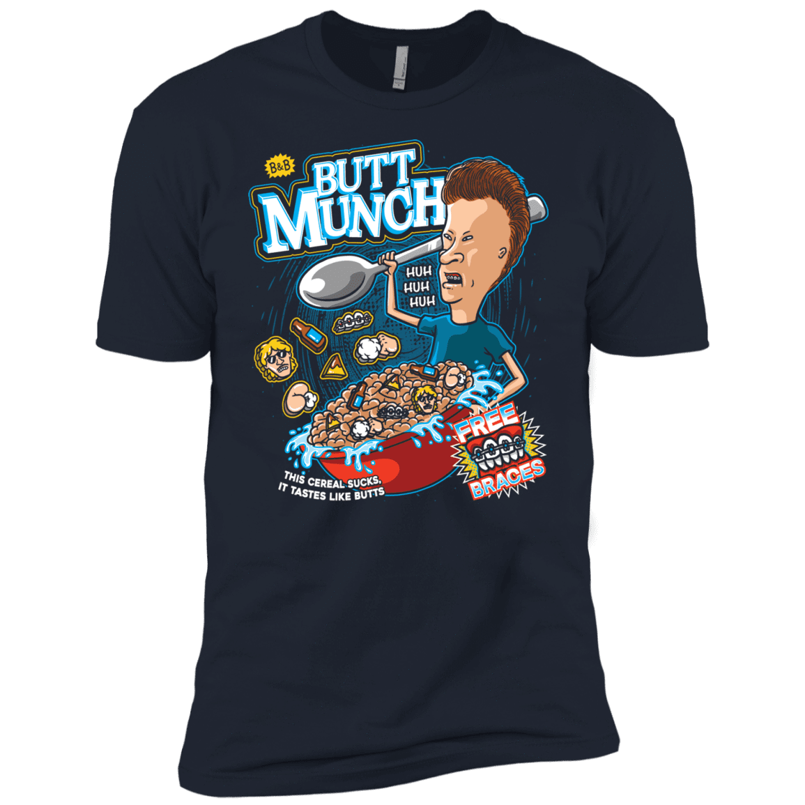 T-Shirts Midnight Navy / YXS Buttmunch Cereal Boys Premium T-Shirt