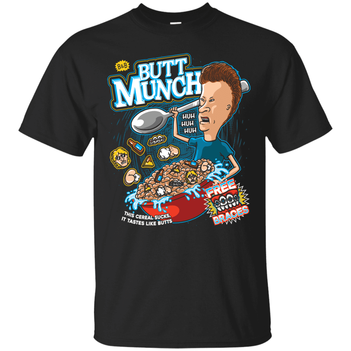 T-Shirts Black / S Buttmunch Cereal T-Shirt