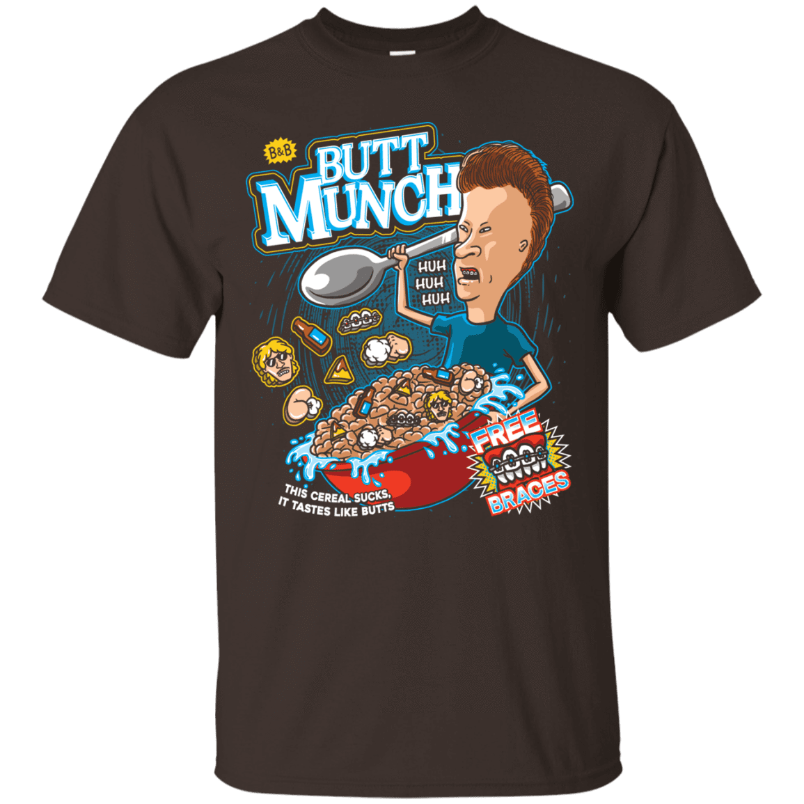 T-Shirts Dark Chocolate / S Buttmunch Cereal T-Shirt