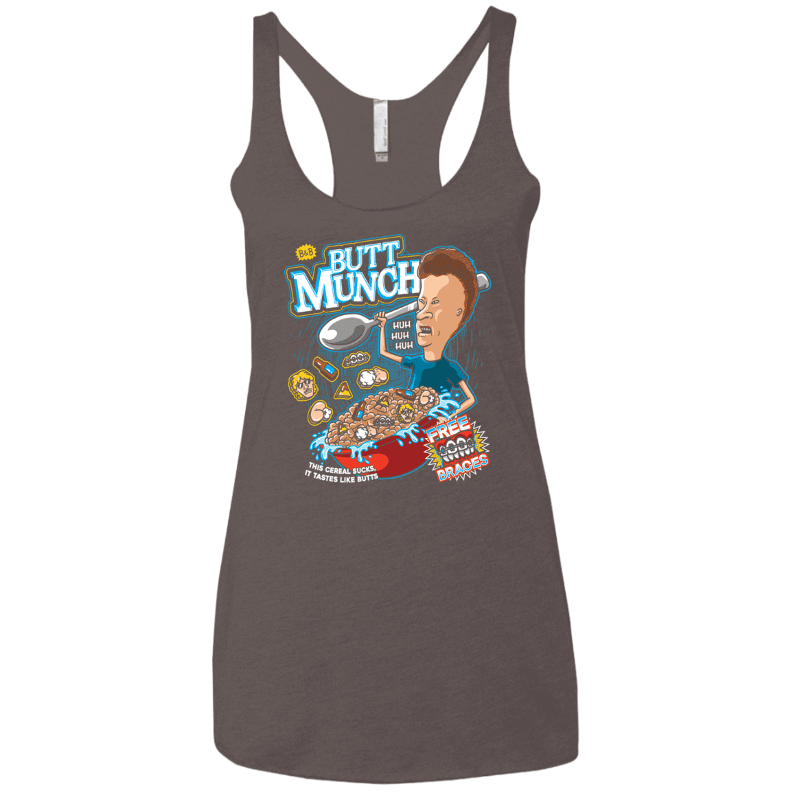 T-Shirts Macchiato / X-Small Buttmunch Cereal Women's Triblend Racerback Tank