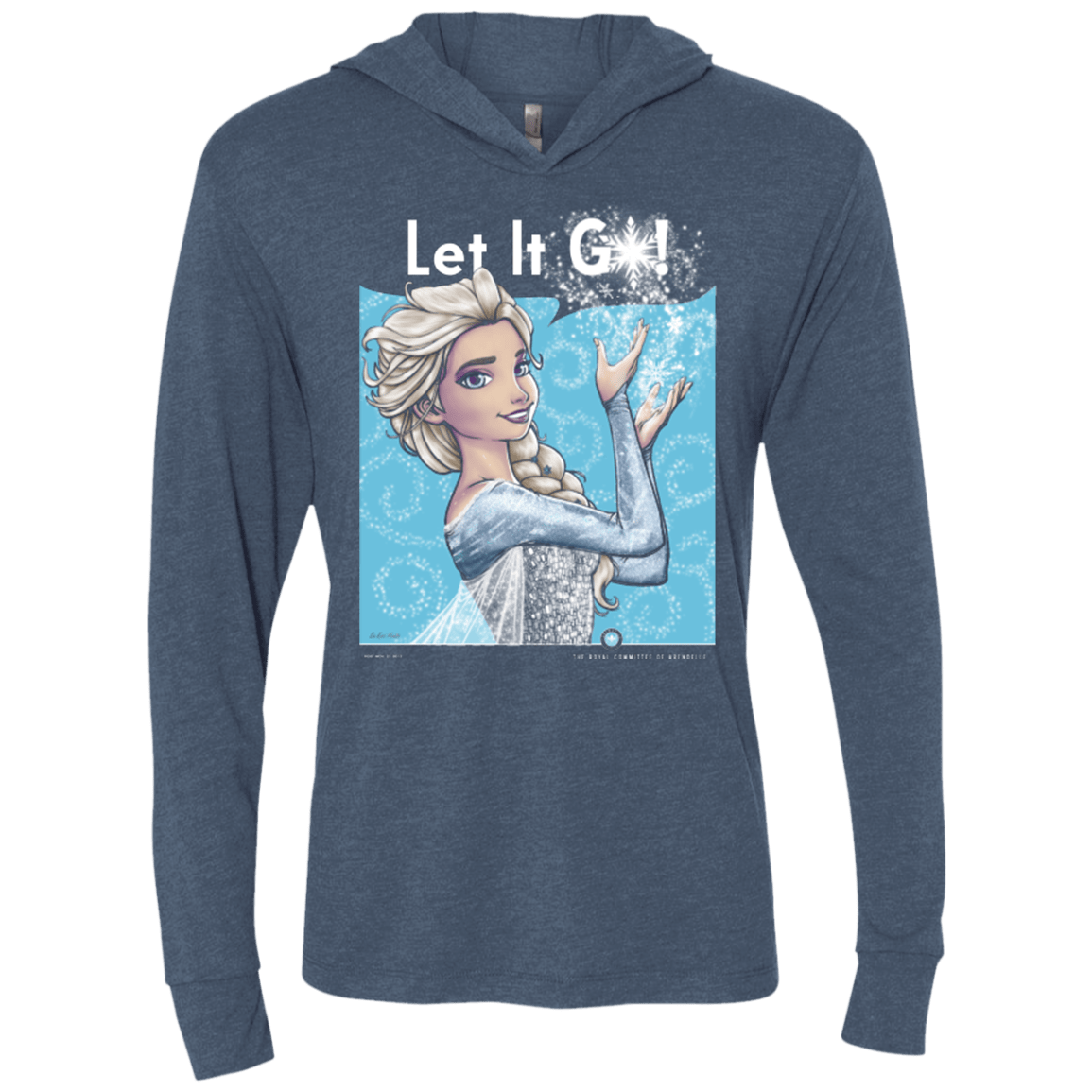 T-Shirts Indigo / X-Small By Royal Decree Triblend Long Sleeve Hoodie Tee