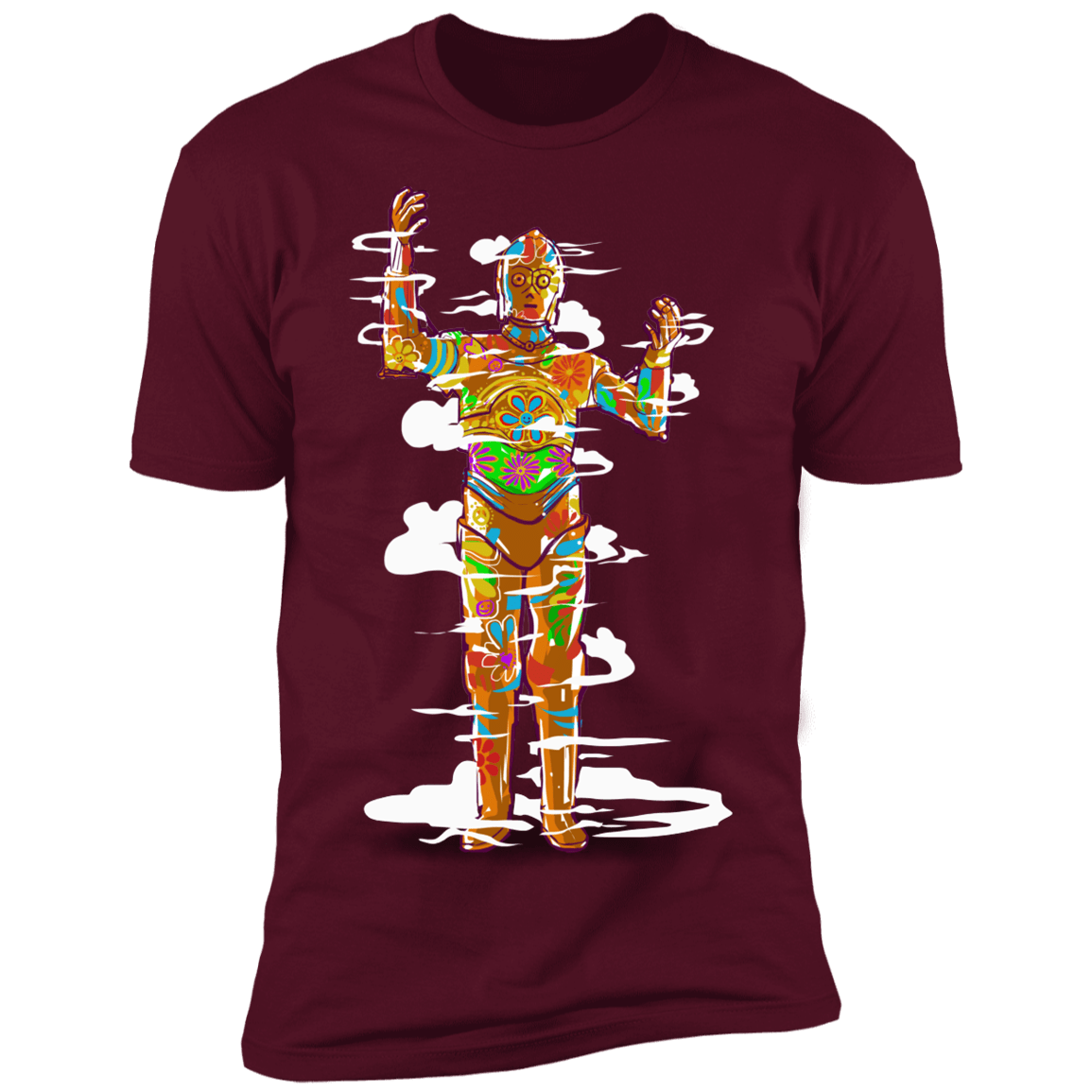 T-Shirts Maroon / S C Trippy O Men's Premium T-Shirt
