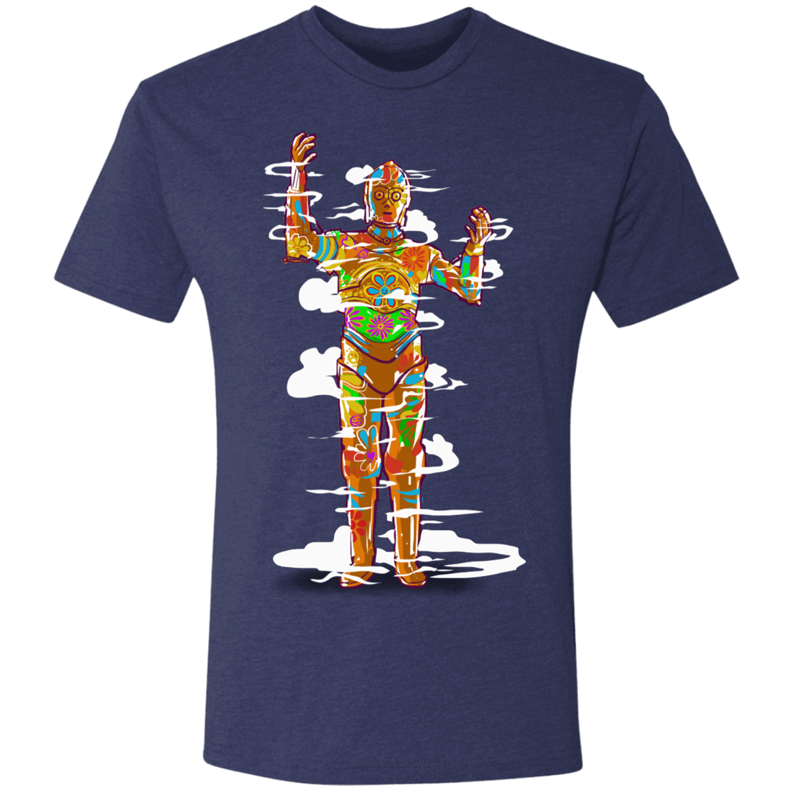 T-Shirts Vintage Navy / S C Trippy O Men's Triblend T-Shirt