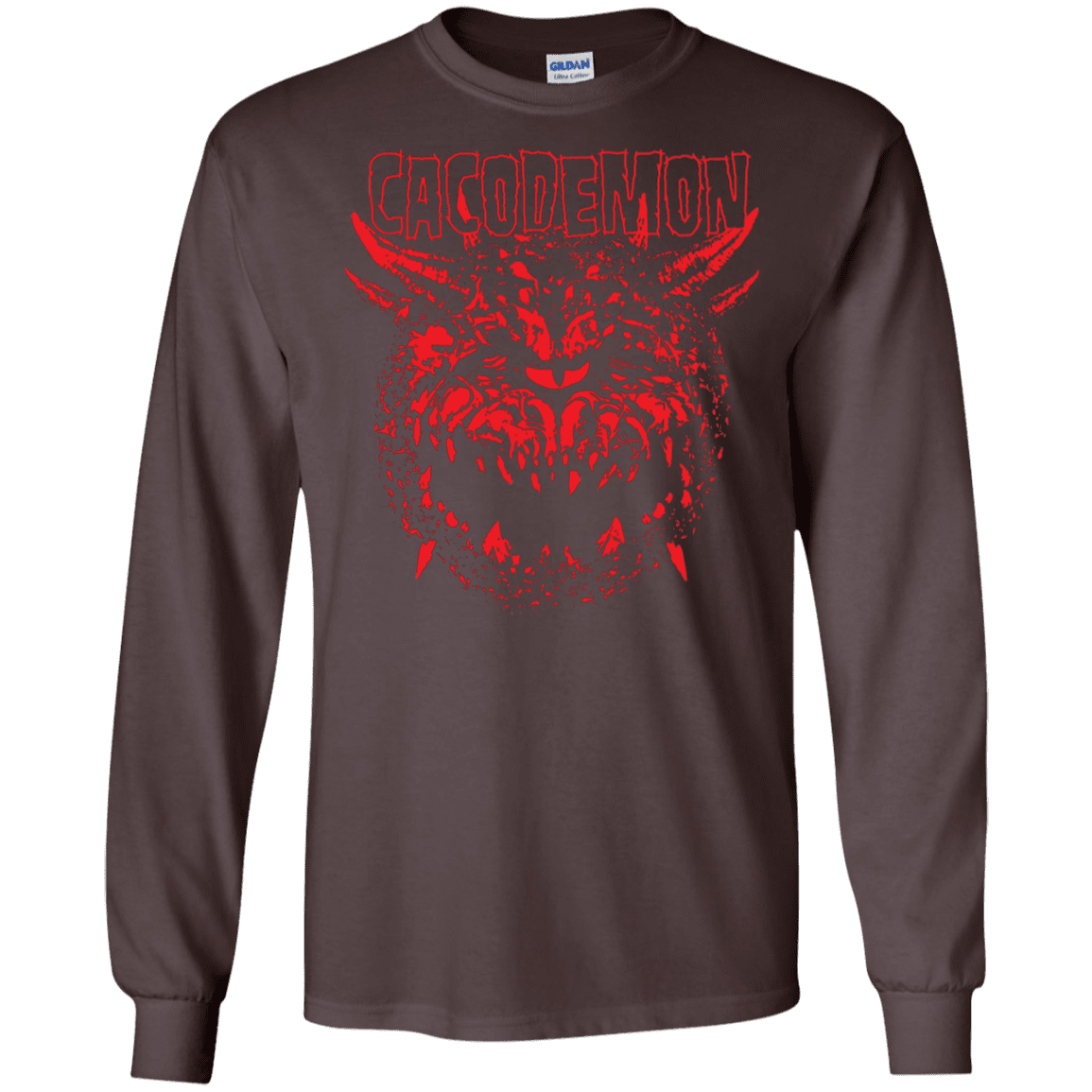 T-Shirts Dark Chocolate / S Cacodemon Men's Long Sleeve T-Shirt