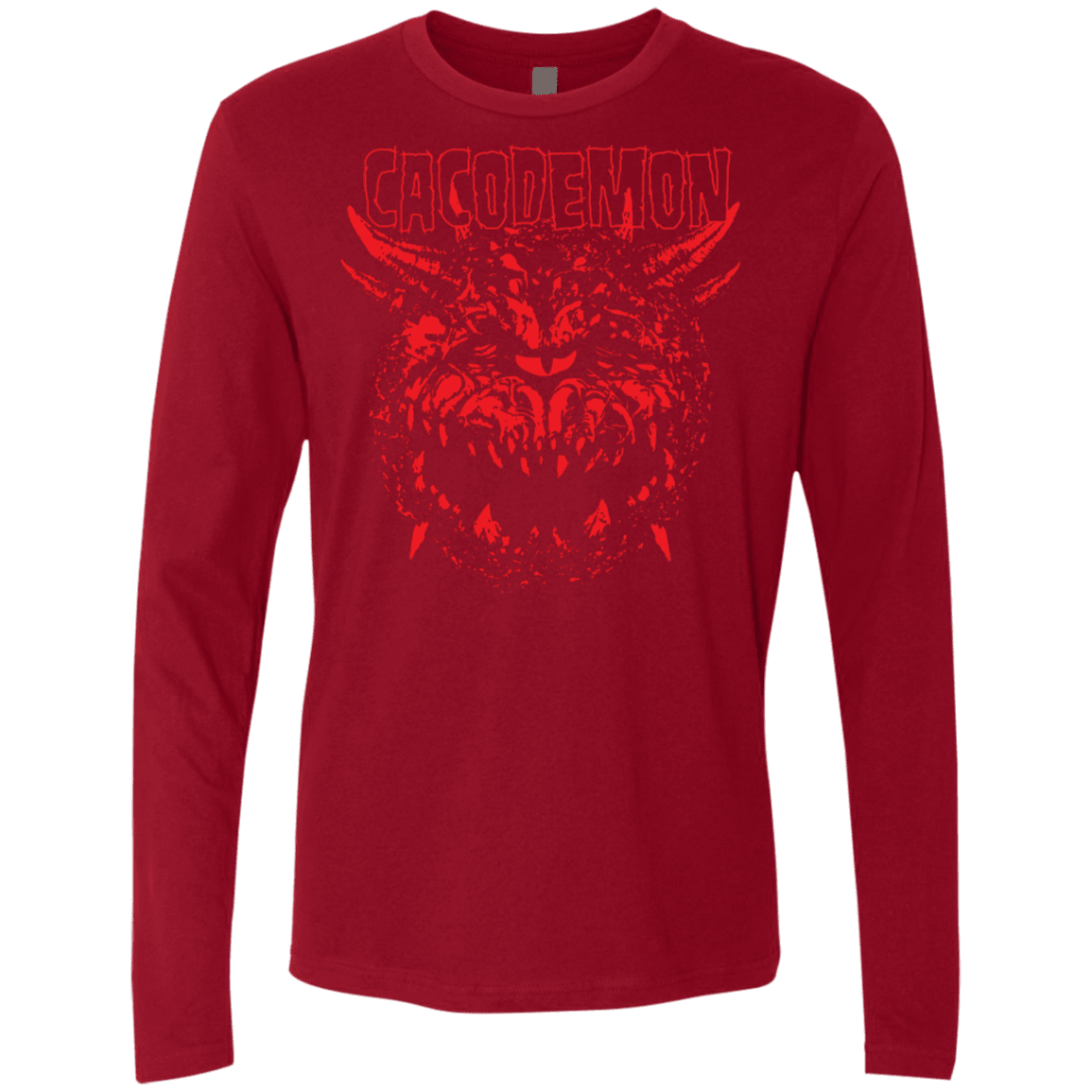 T-Shirts Cardinal / S Cacodemon Men's Premium Long Sleeve