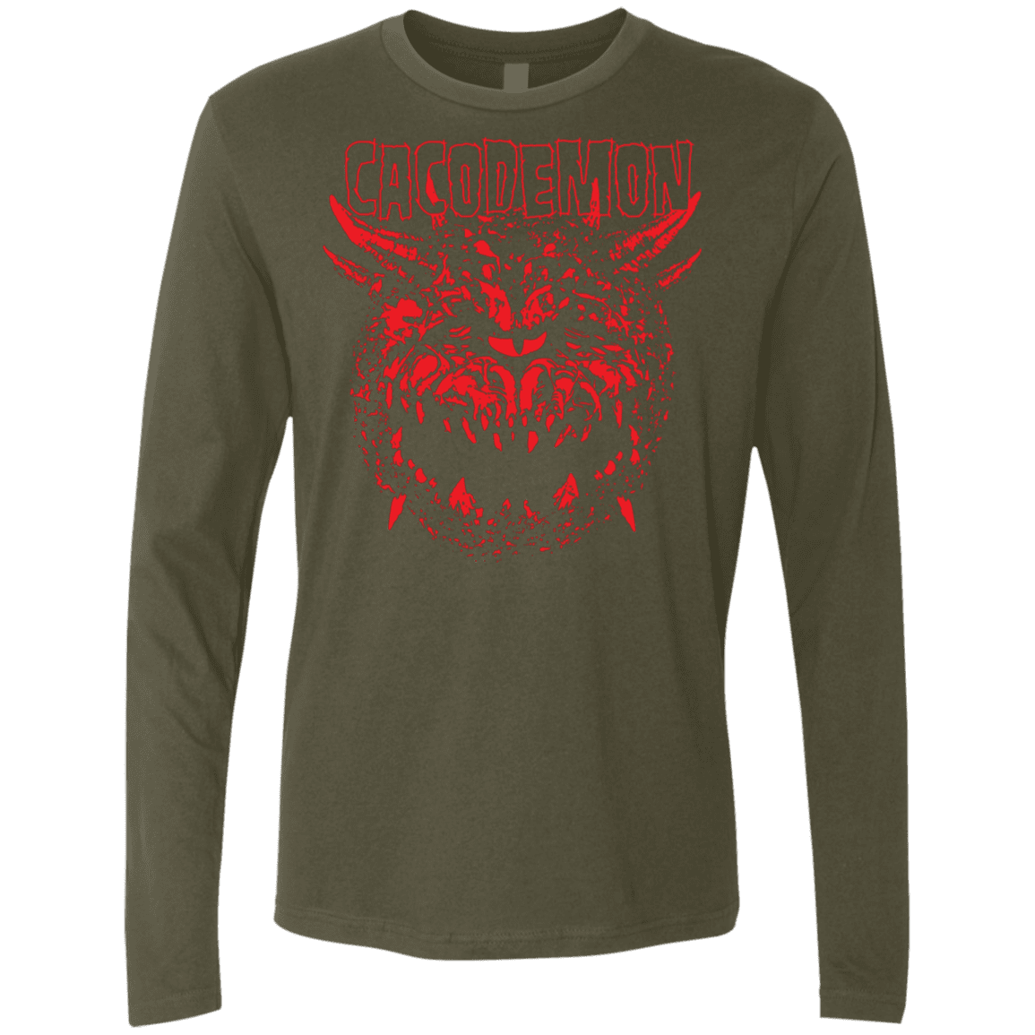 T-Shirts Military Green / S Cacodemon Men's Premium Long Sleeve