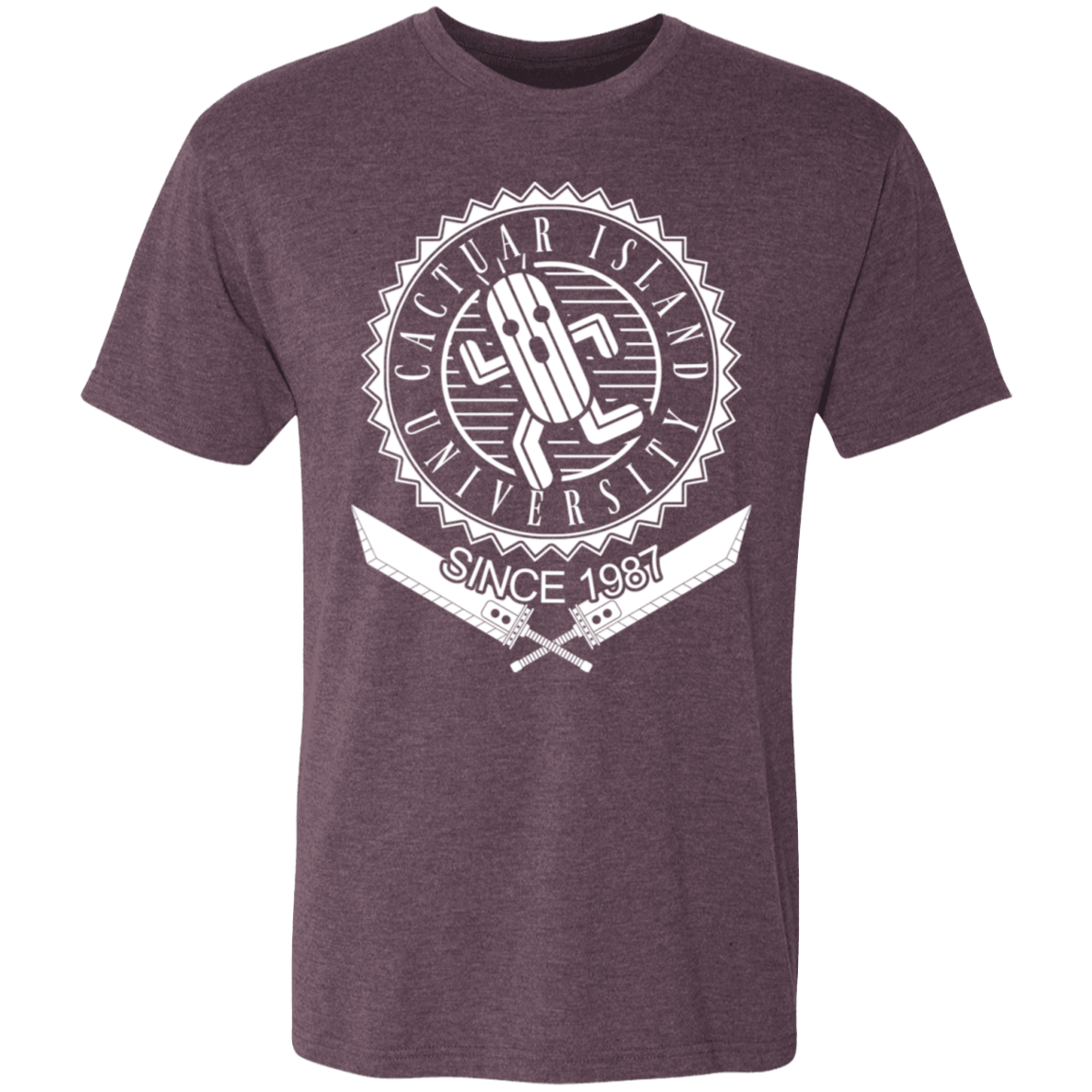 T-Shirts Vintage Purple / S Cactuar Island University Men's Triblend T-Shirt