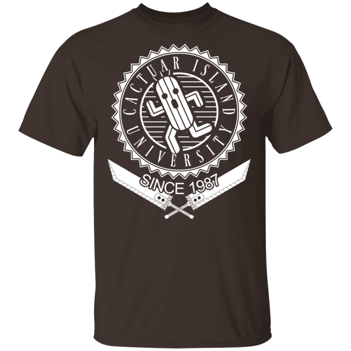 T-Shirts Dark Chocolate / S Cactuar Island University T-Shirt