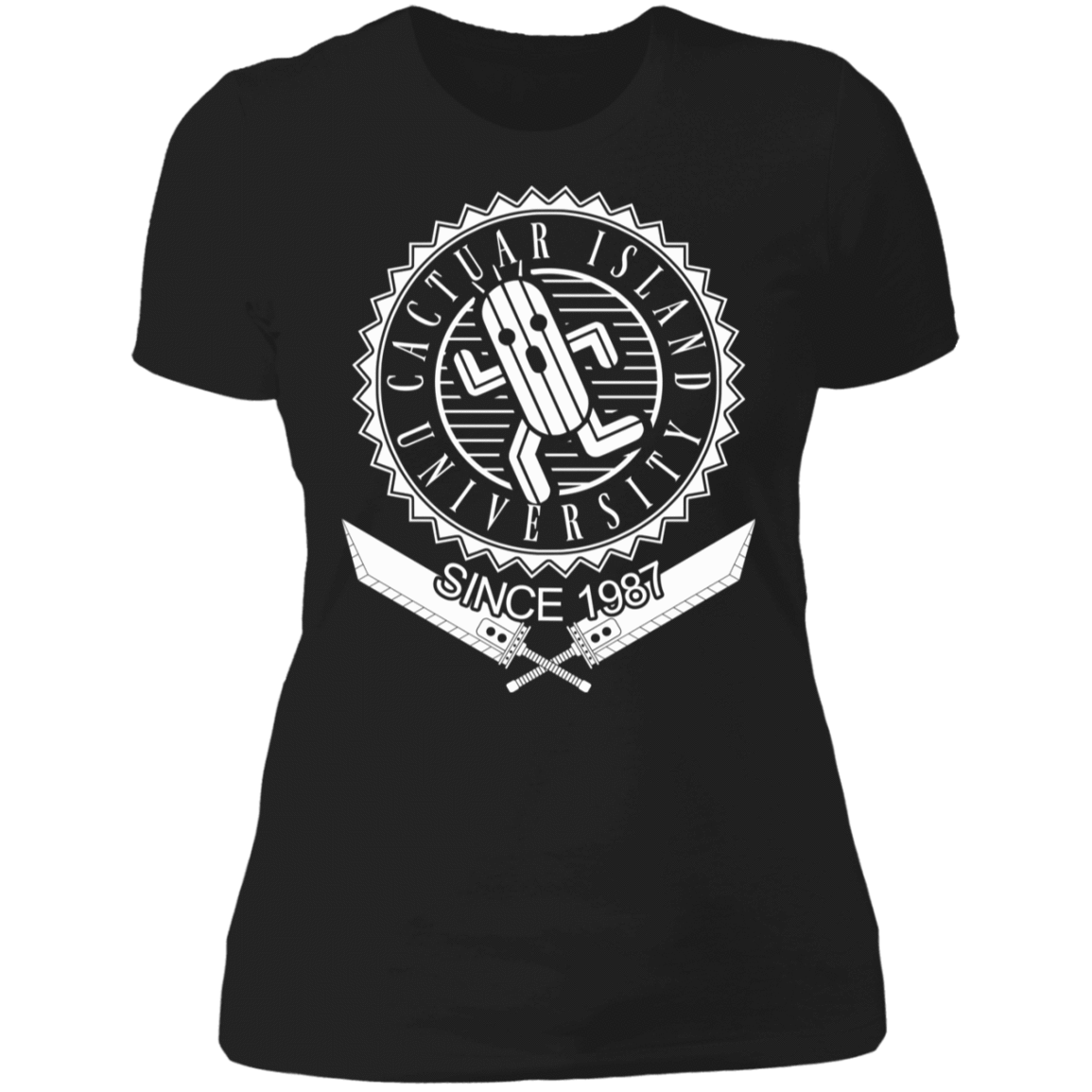 T-Shirts Black / S Cactuar Island University Women's Premium T-Shirt