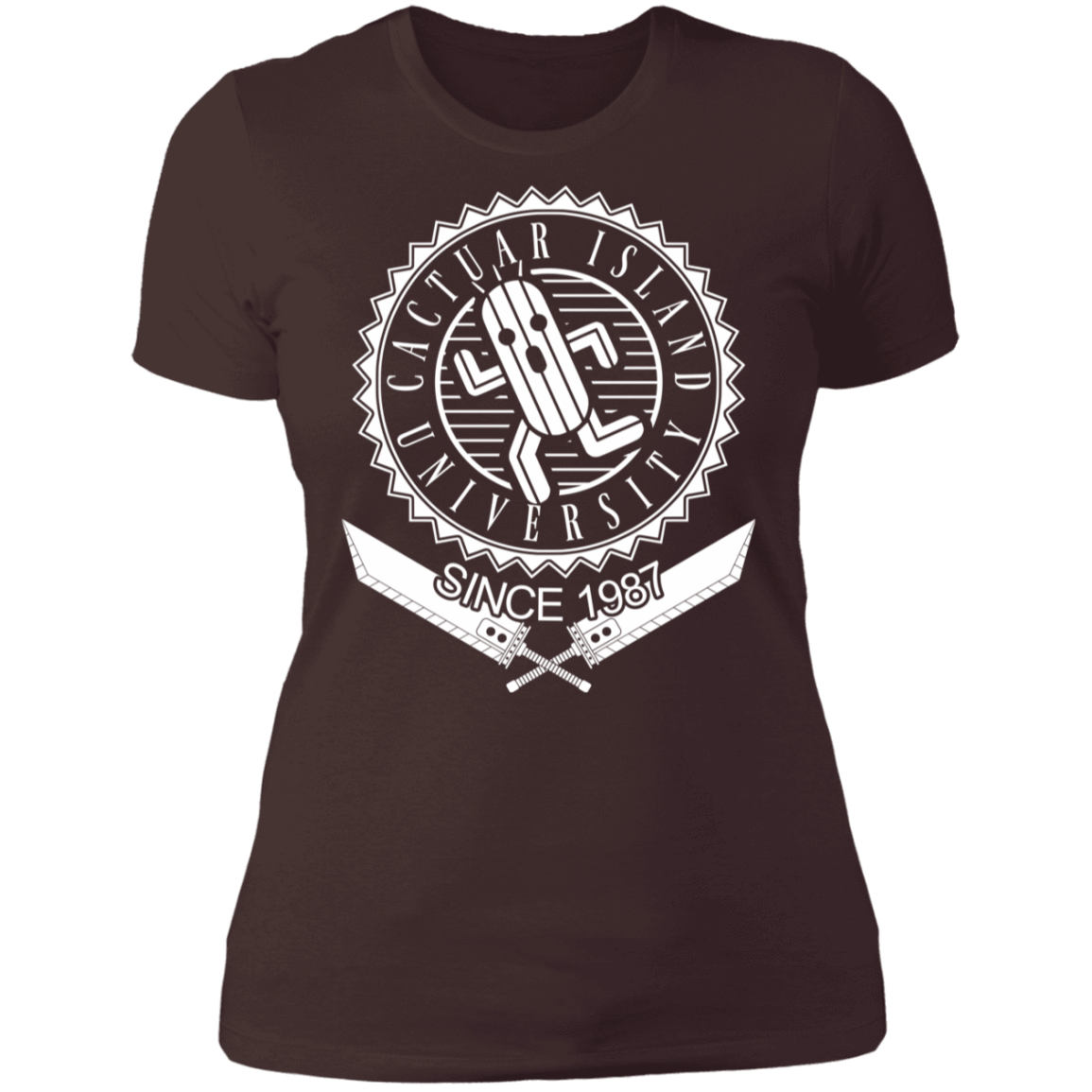 T-Shirts Dark Chocolate / S Cactuar Island University Women's Premium T-Shirt