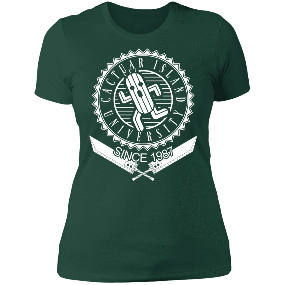 T-Shirts Forest Green / S Cactuar Island University Women's Premium T-Shirt