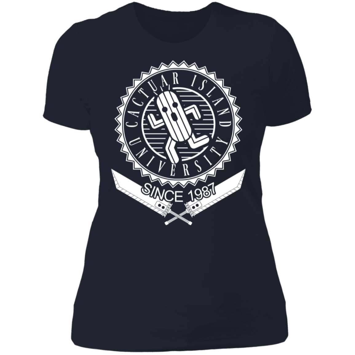 T-Shirts Midnight Navy / S Cactuar Island University Women's Premium T-Shirt