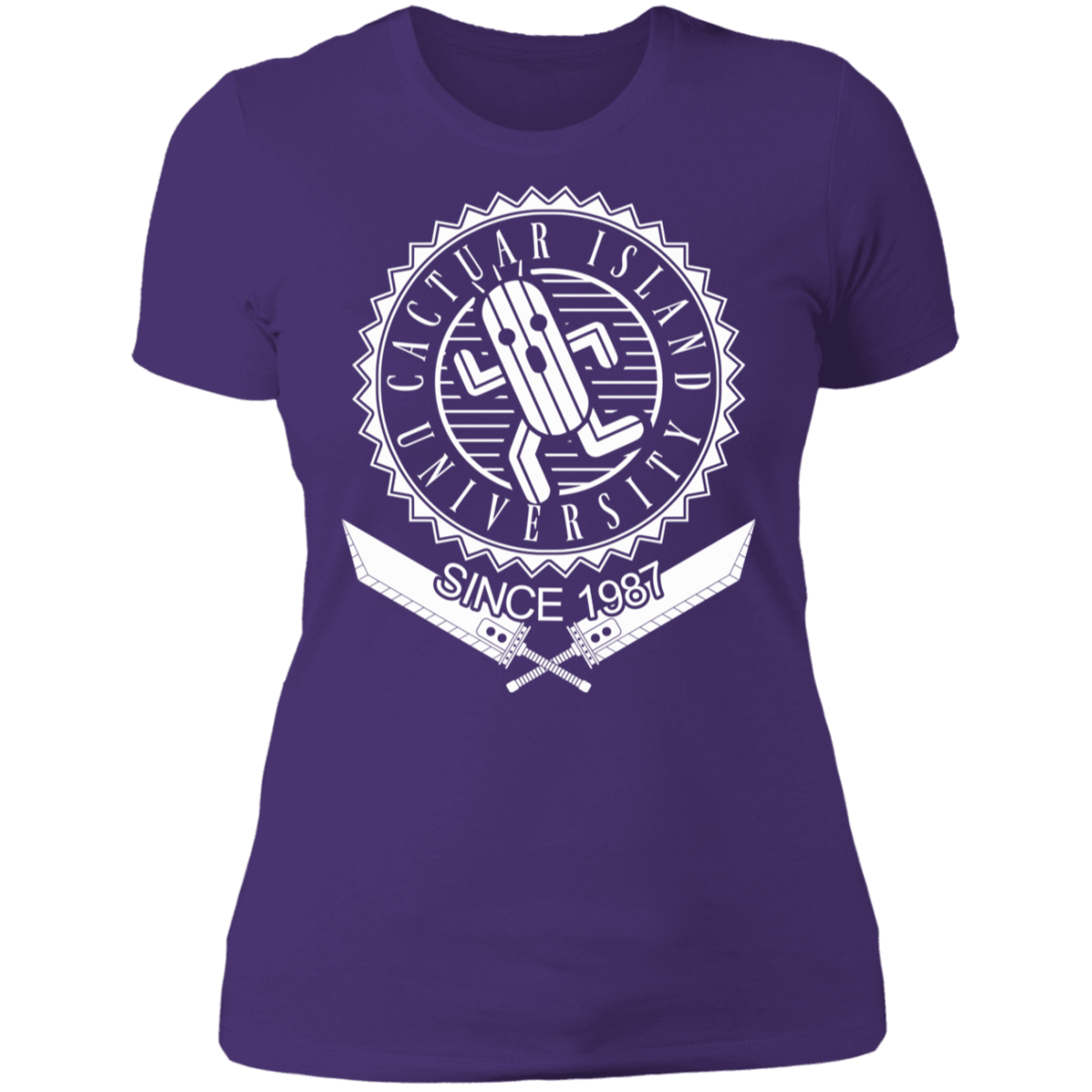 T-Shirts Purple Rush/ / S Cactuar Island University Women's Premium T-Shirt