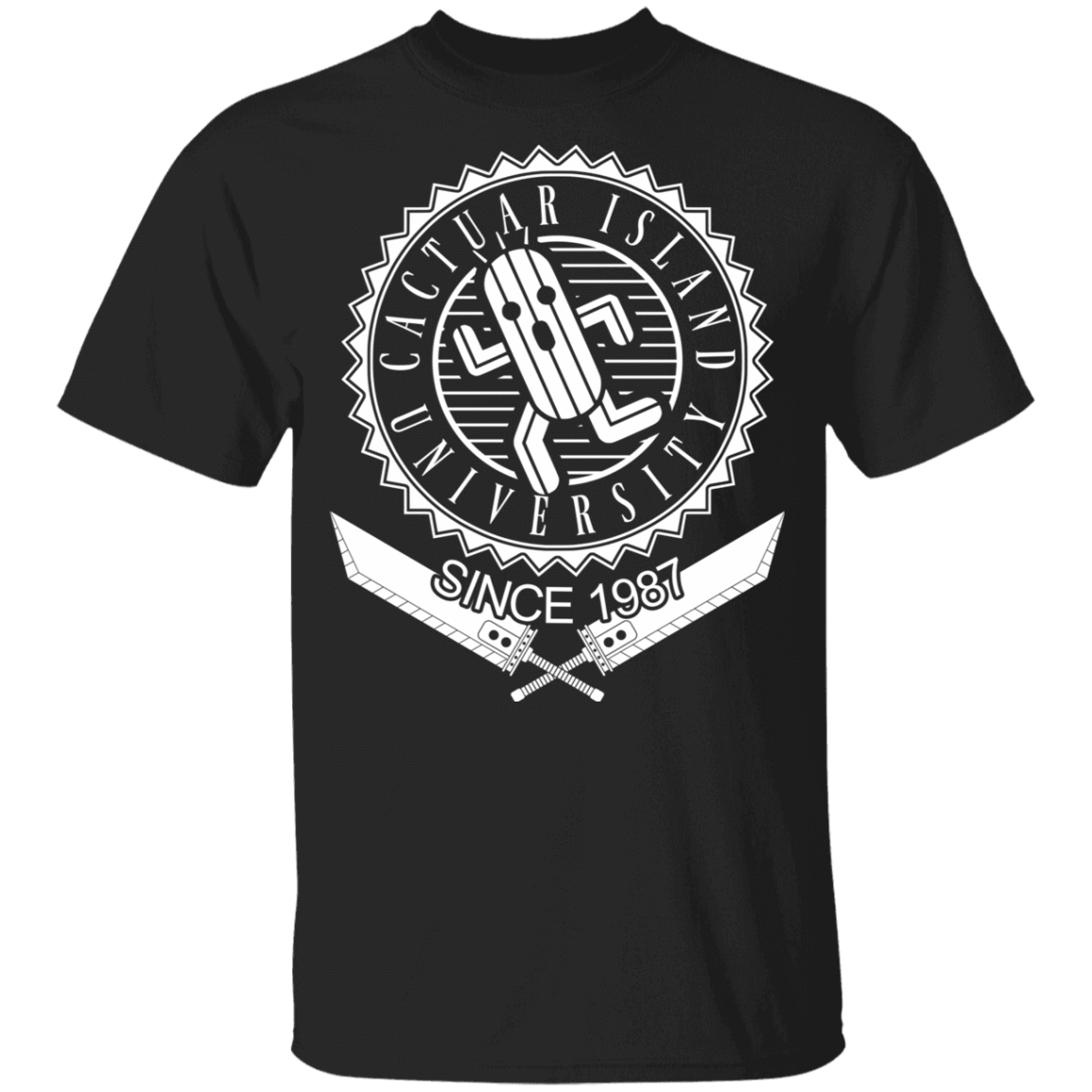 T-Shirts Black / YXS Cactuar Island University Youth T-Shirt