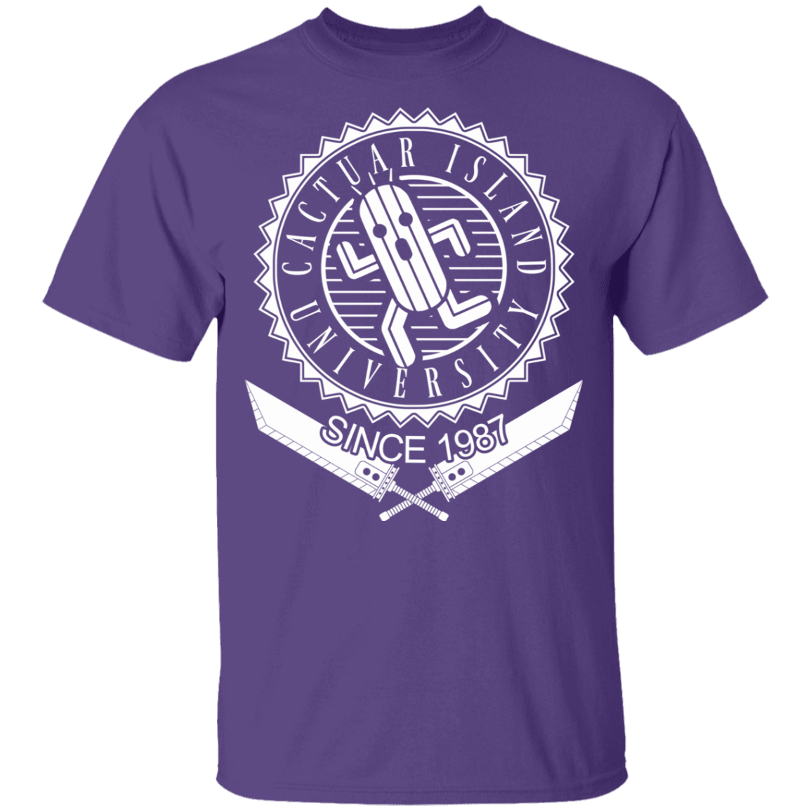 T-Shirts Purple / YXS Cactuar Island University Youth T-Shirt