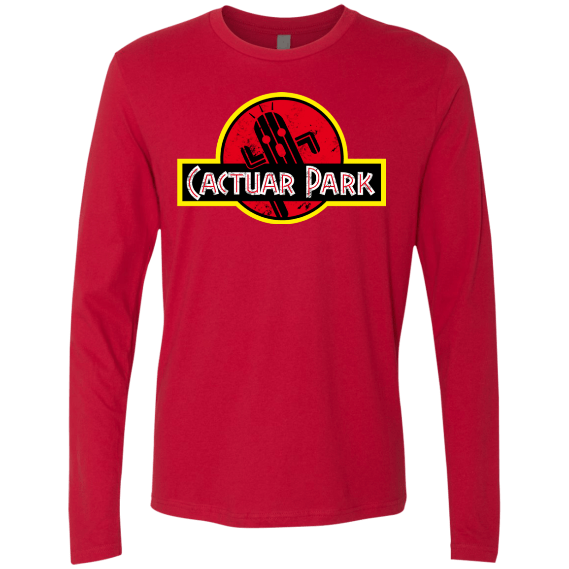 T-Shirts Red / Small Cactuar Park Men's Premium Long Sleeve