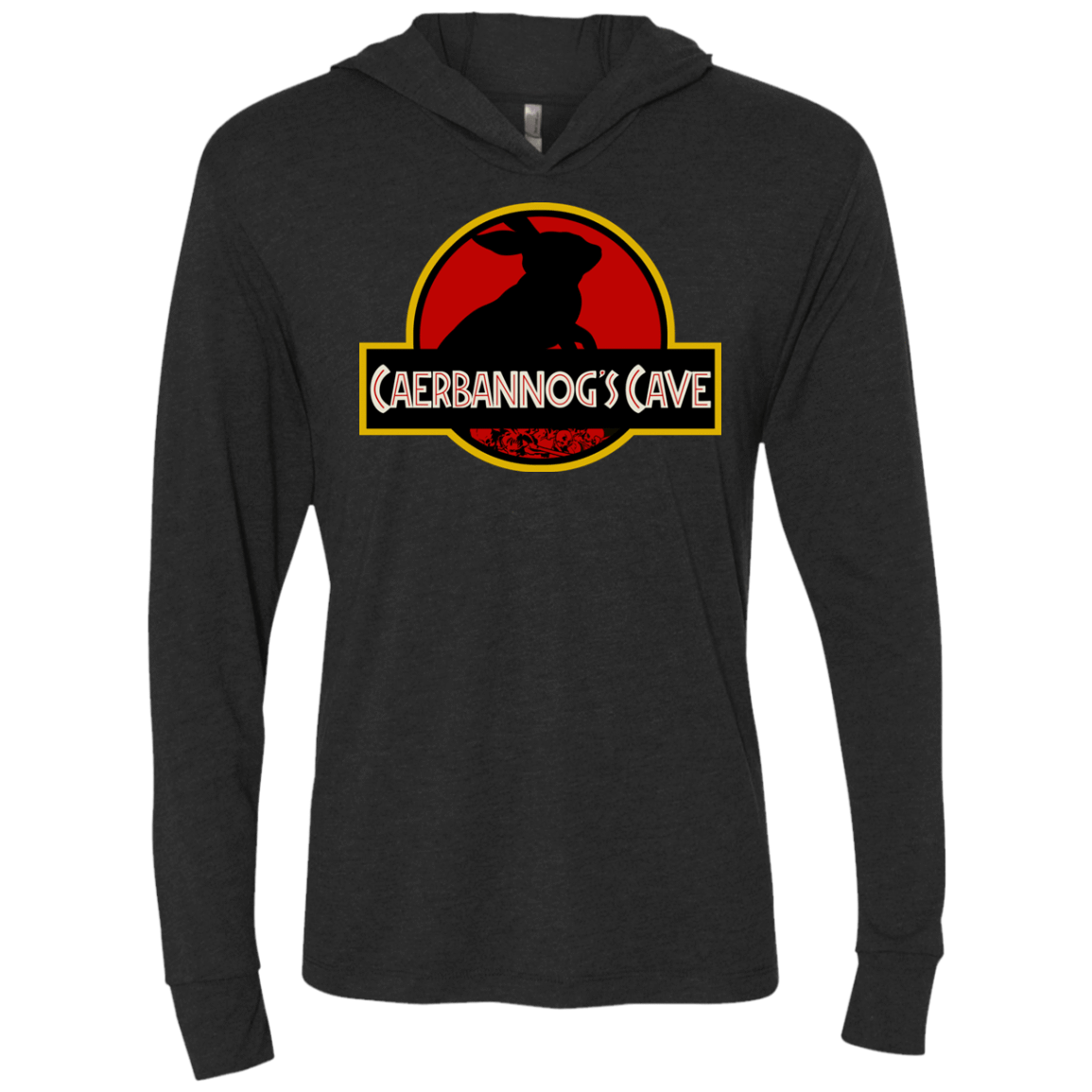 T-Shirts Vintage Black / X-Small Caerbannog Cave Triblend Long Sleeve Hoodie Tee