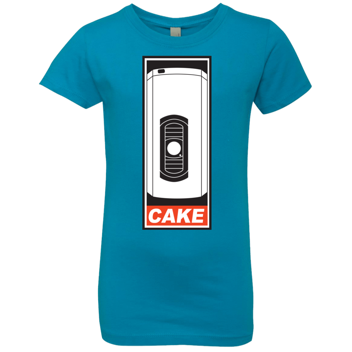 T-Shirts Turquoise / YXS Cake is a Lie Girls Premium T-Shirt