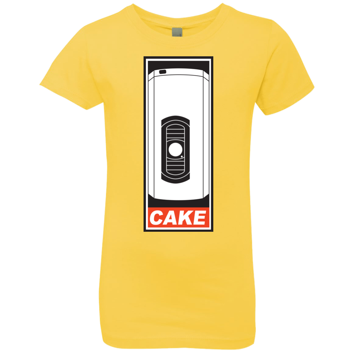 T-Shirts Vibrant Yellow / YXS Cake is a Lie Girls Premium T-Shirt