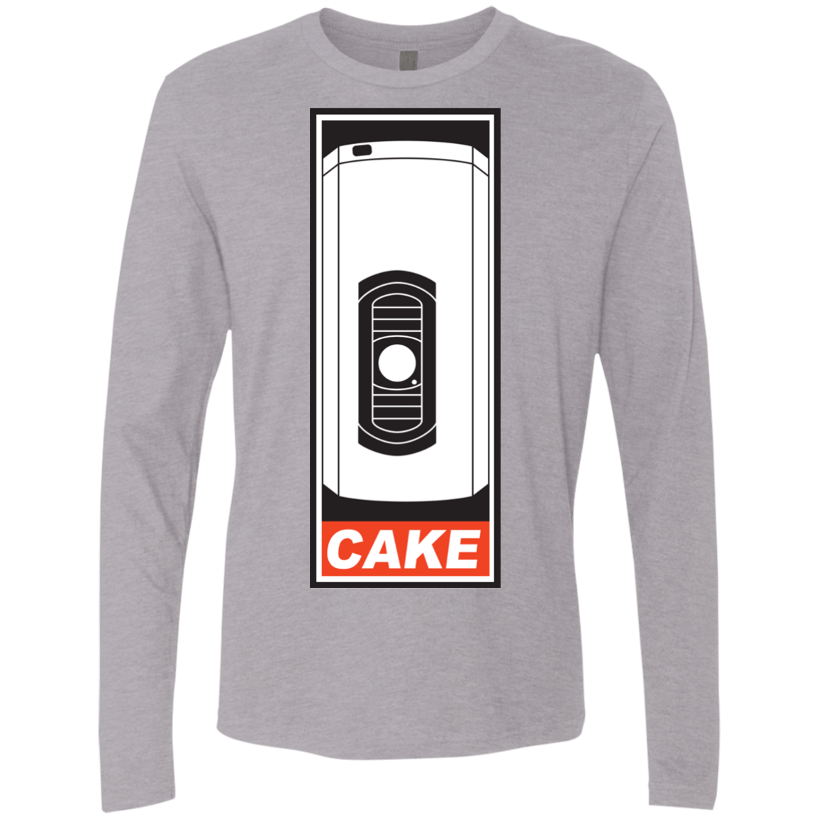 T-Shirts Heather Grey / Small Cake is a Lie Men's Premium Long Sleeve