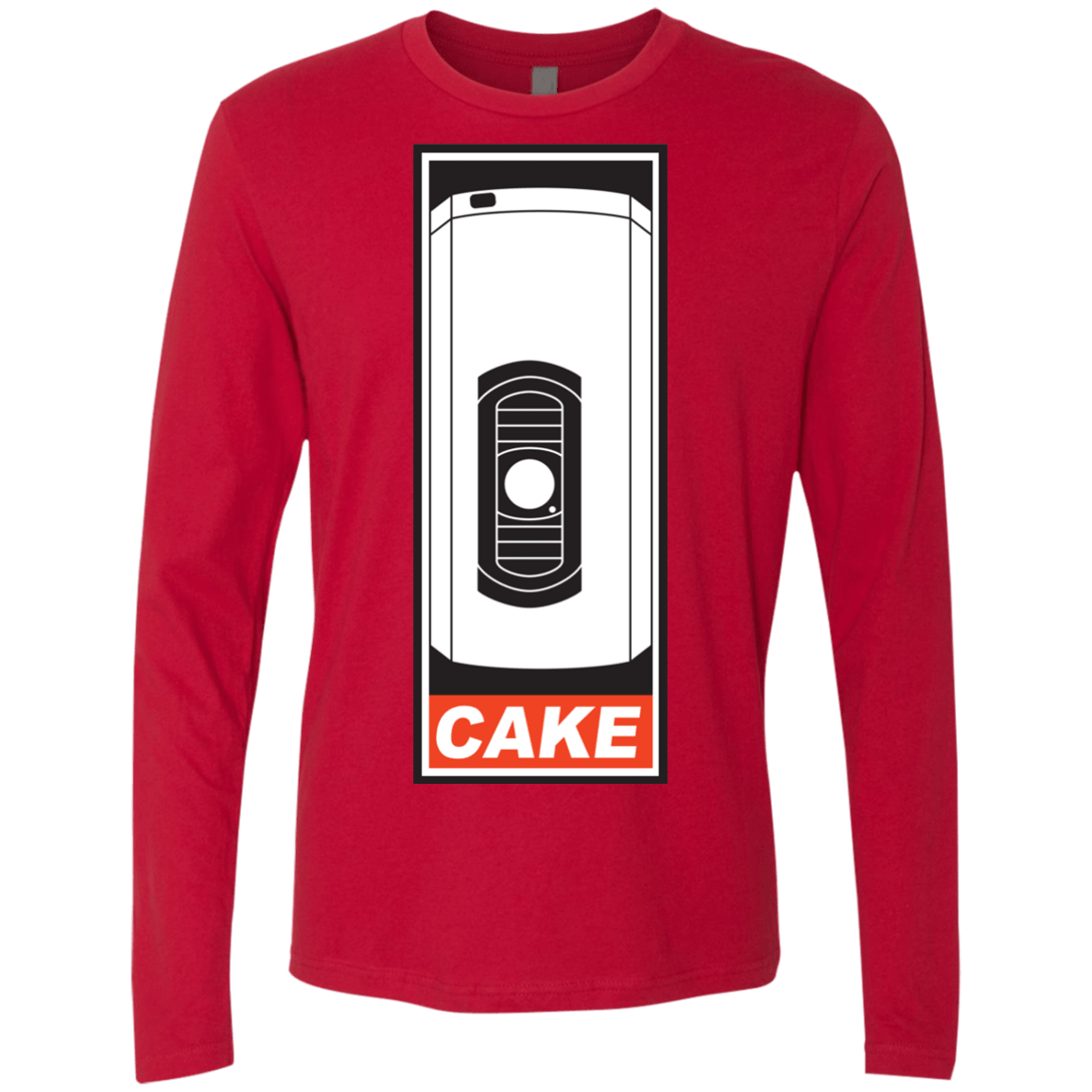 T-Shirts Red / Small Cake is a Lie Men's Premium Long Sleeve