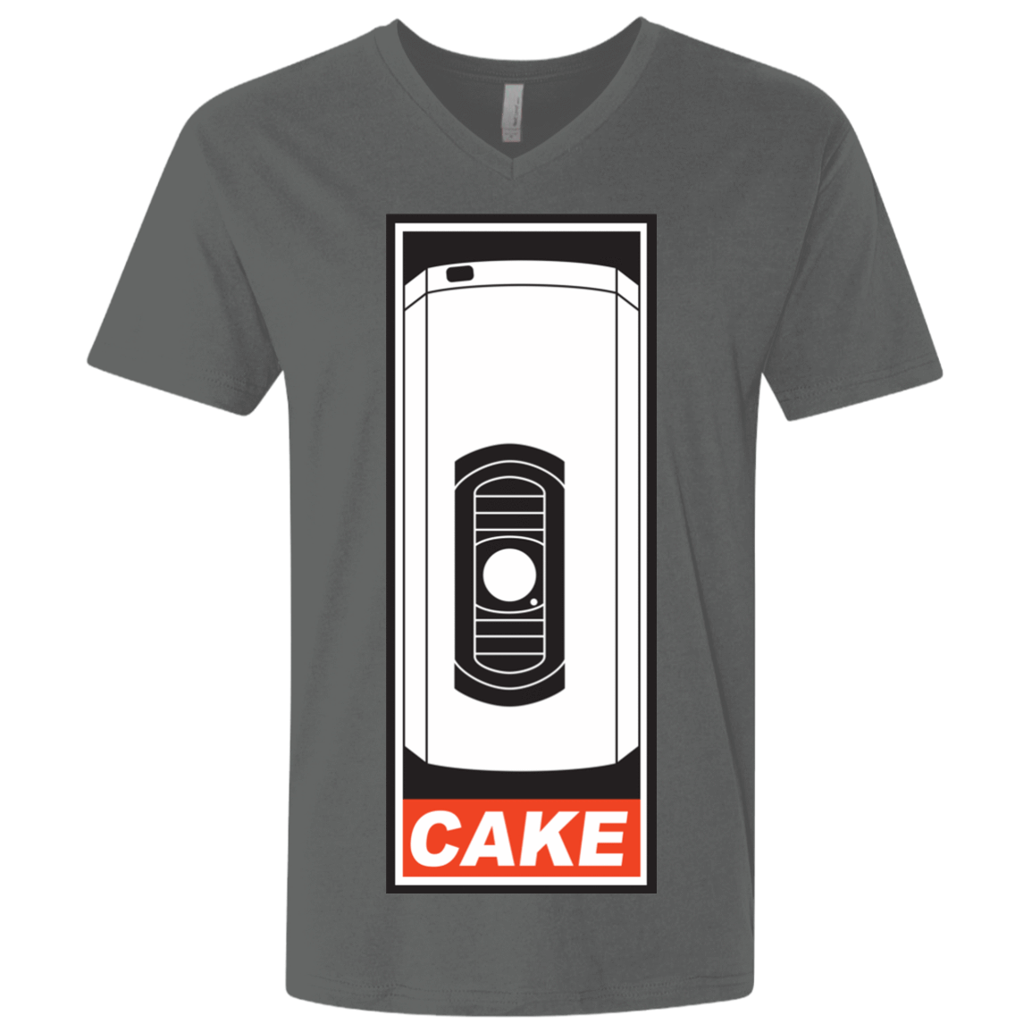 T-Shirts Heavy Metal / X-Small Cake is a Lie Men's Premium V-Neck