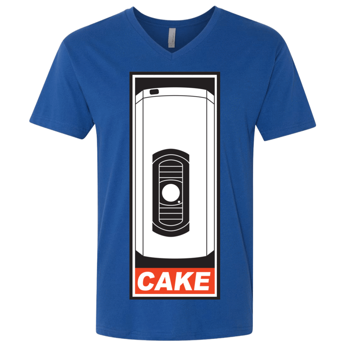 T-Shirts Royal / X-Small Cake is a Lie Men's Premium V-Neck