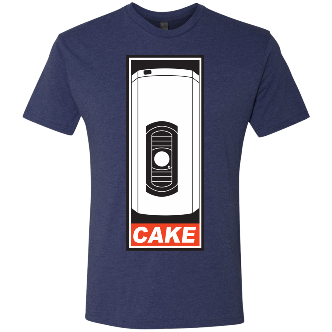 T-Shirts Vintage Navy / Small Cake is a Lie Men's Triblend T-Shirt