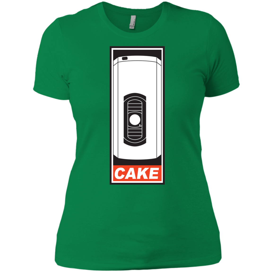 T-Shirts Kelly Green / X-Small Cake is a Lie Women's Premium T-Shirt