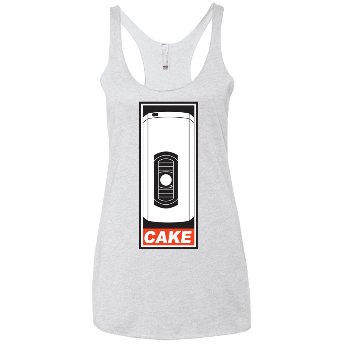 T-Shirts Heather White / X-Small Cake is a Lie Women's Triblend Racerback Tank
