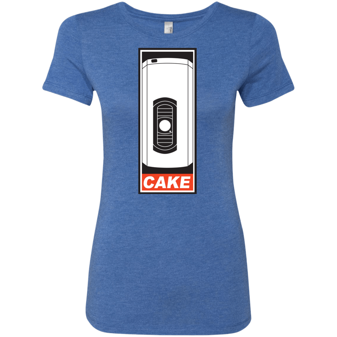 T-Shirts Vintage Royal / Small Cake is a Lie Women's Triblend T-Shirt