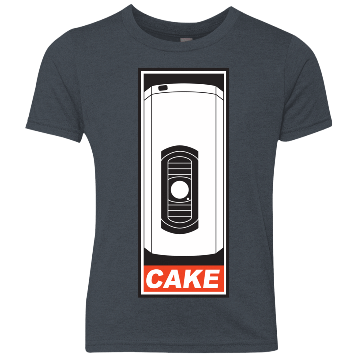 T-Shirts Vintage Navy / YXS Cake is a Lie Youth Triblend T-Shirt