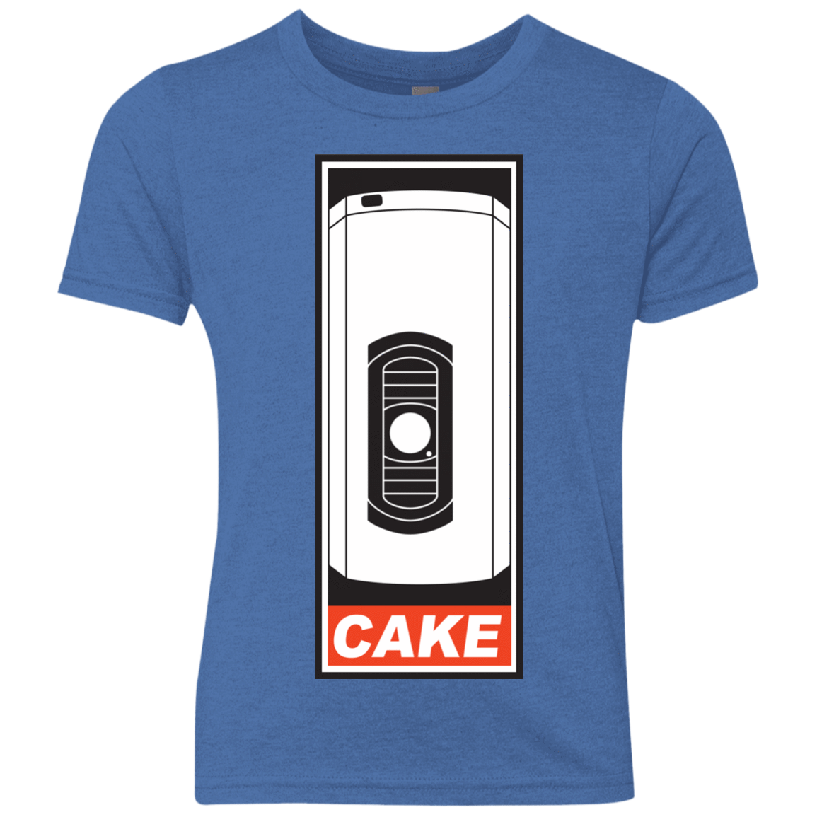 T-Shirts Vintage Royal / YXS Cake is a Lie Youth Triblend T-Shirt