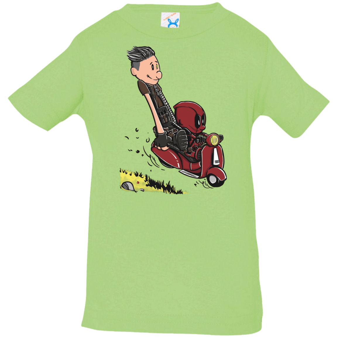 T-Shirts Key Lime / 6 Months Calvin & Deadpool Infant Premium T-Shirt