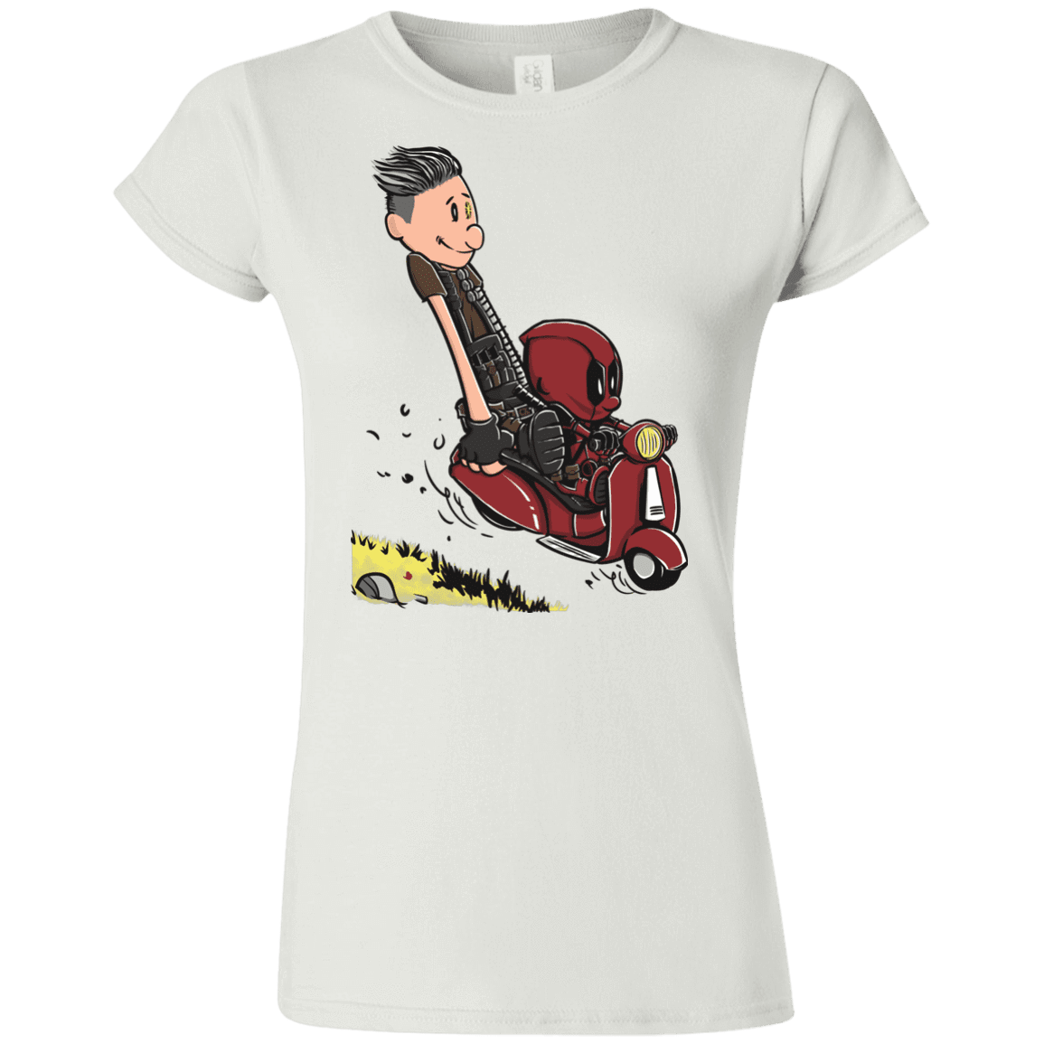T-Shirts White / S Calvin & Deadpool Junior Slimmer-Fit T-Shirt