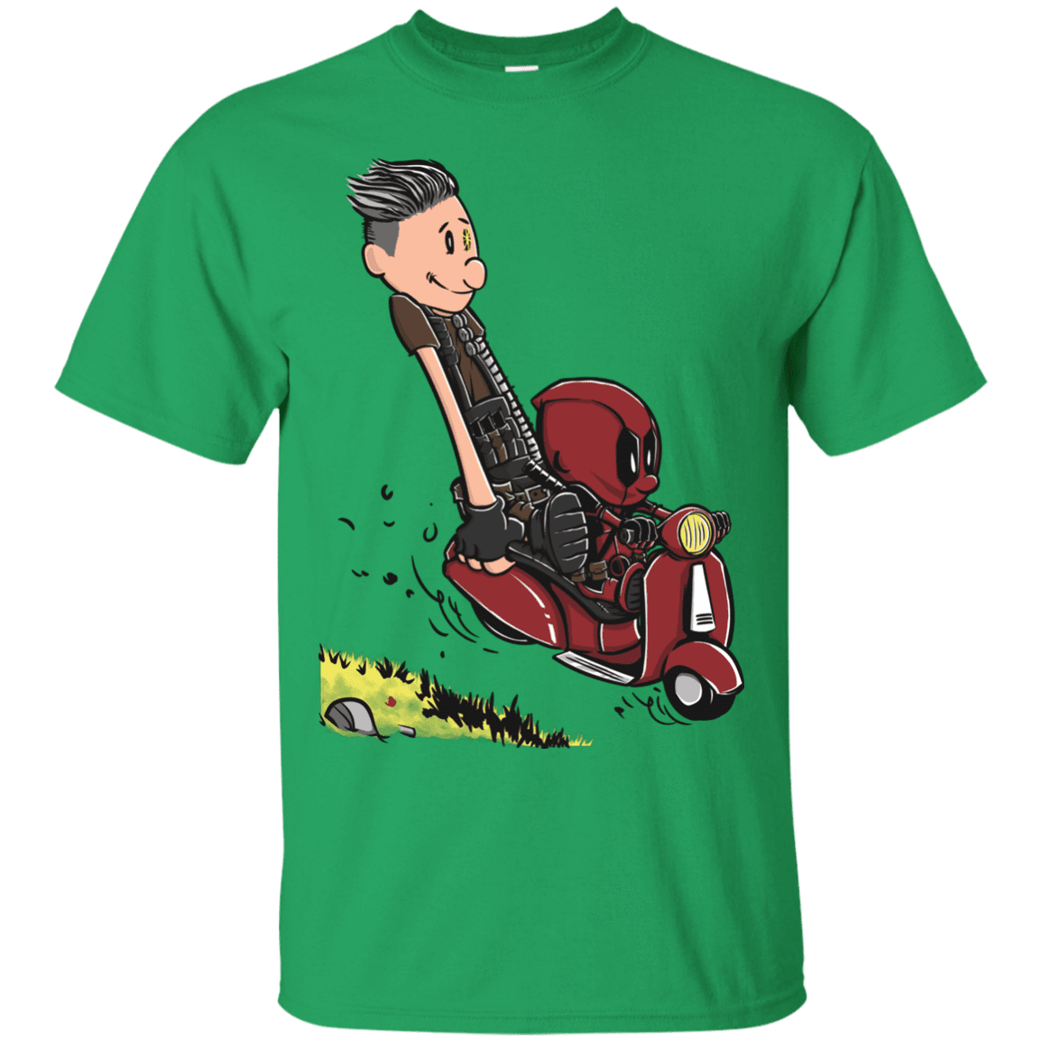 T-Shirts Irish Green / S Calvin & Deadpool T-Shirt