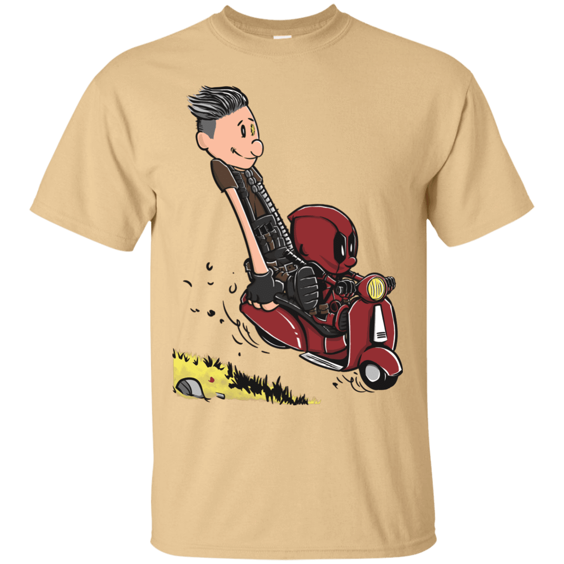 T-Shirts Vegas Gold / S Calvin & Deadpool T-Shirt