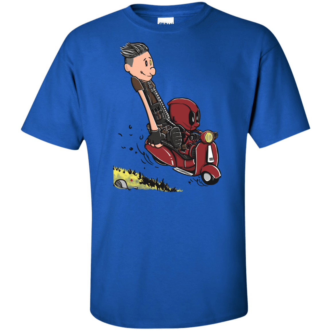T-Shirts Royal / XLT Calvin & Deadpool Tall T-Shirt
