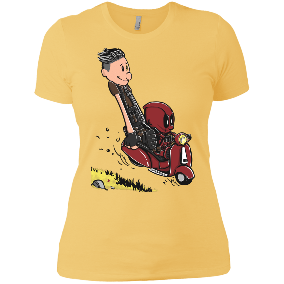 T-Shirts Banana Cream/ / X-Small Calvin & Deadpool Women's Premium T-Shirt