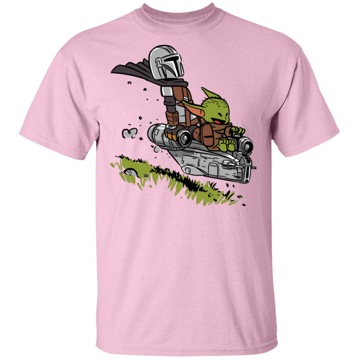 T-Shirts Light Pink / S Calvin Yoda Mandalorian T-Shirt