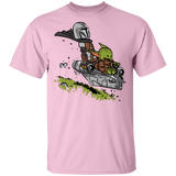T-Shirts Light Pink / S Calvin Yoda Mandalorian T-Shirt