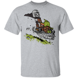 T-Shirts Sport Grey / S Calvin Yoda Mandalorian T-Shirt